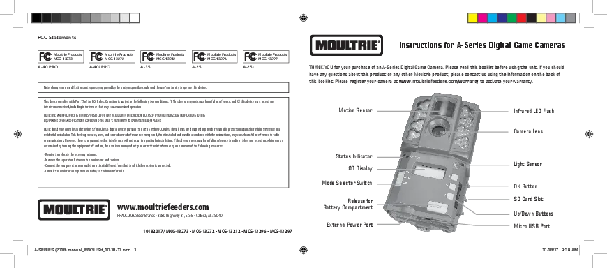 Moultrie camera format menu