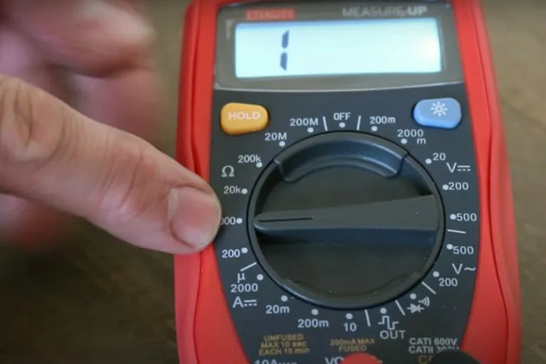 multimeter testing drain pump