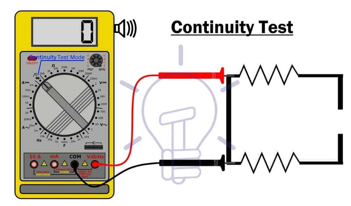 multimeter testing ice maker thermostat