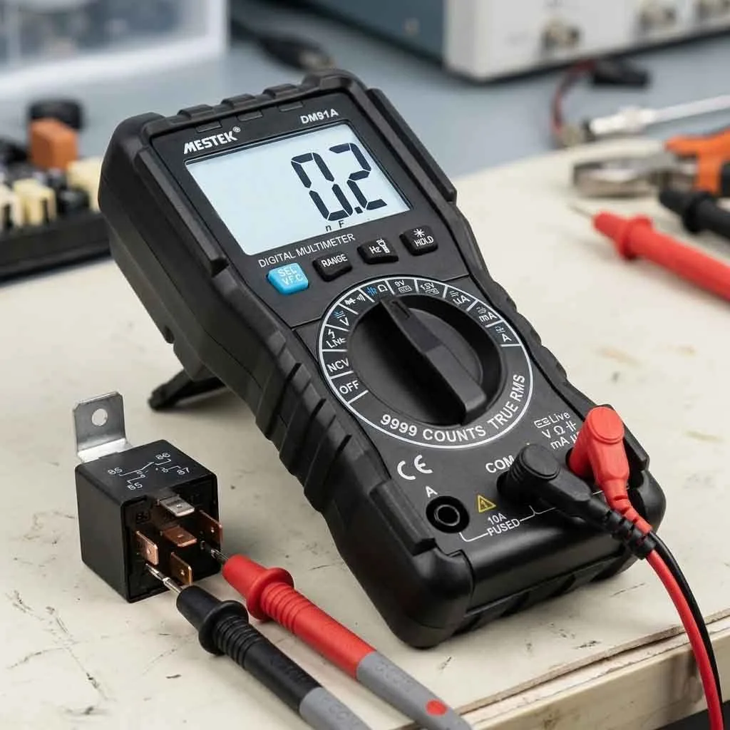 multimeter testing start relay