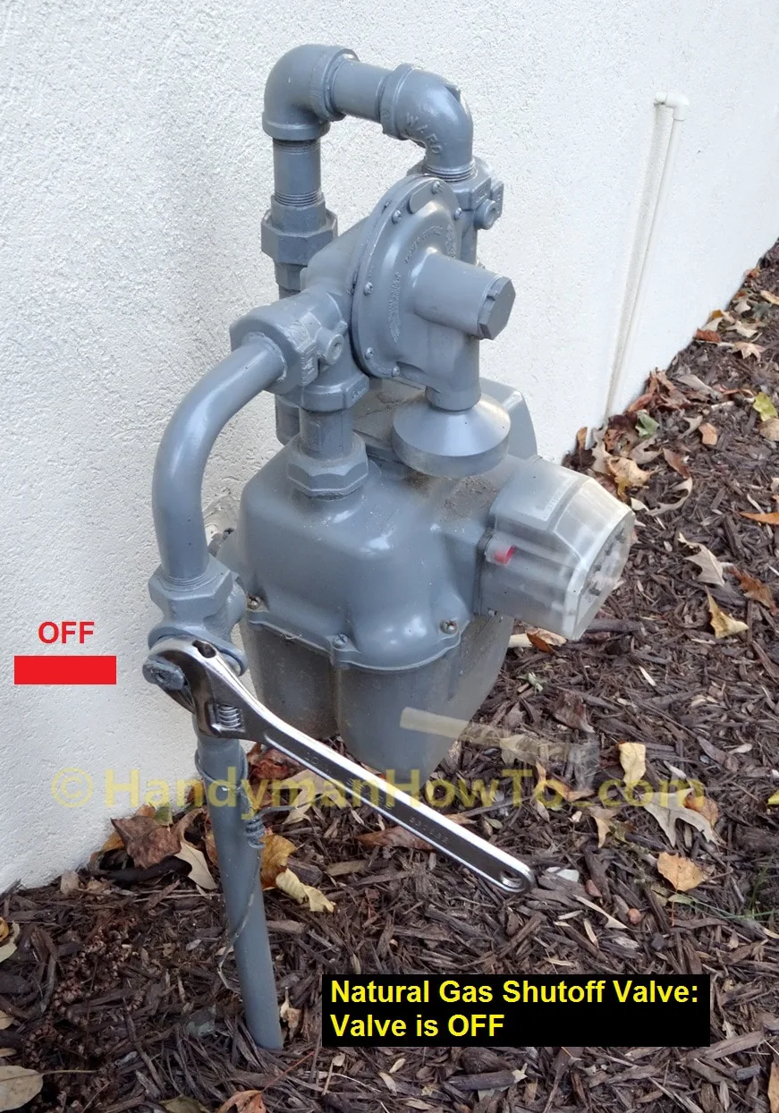 natural gas meter shut-off valve