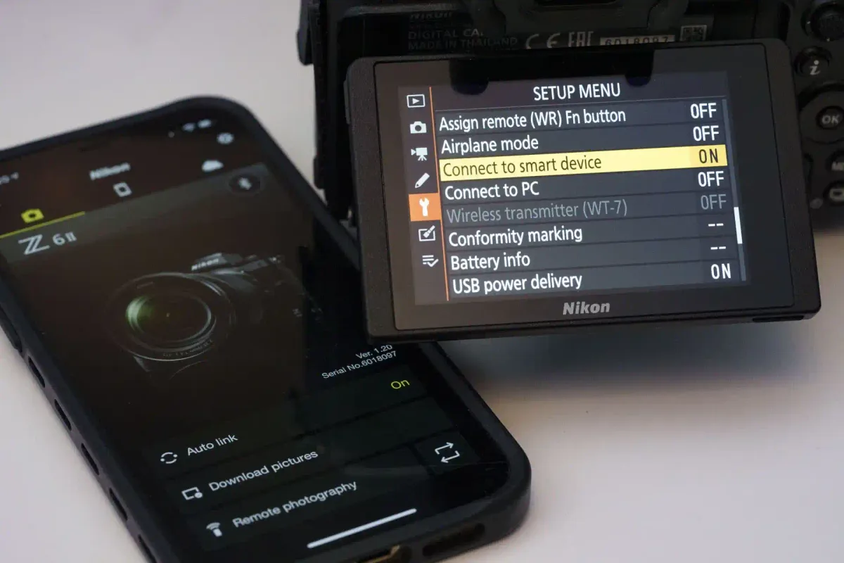 Nikon Z50 how to connect to phone