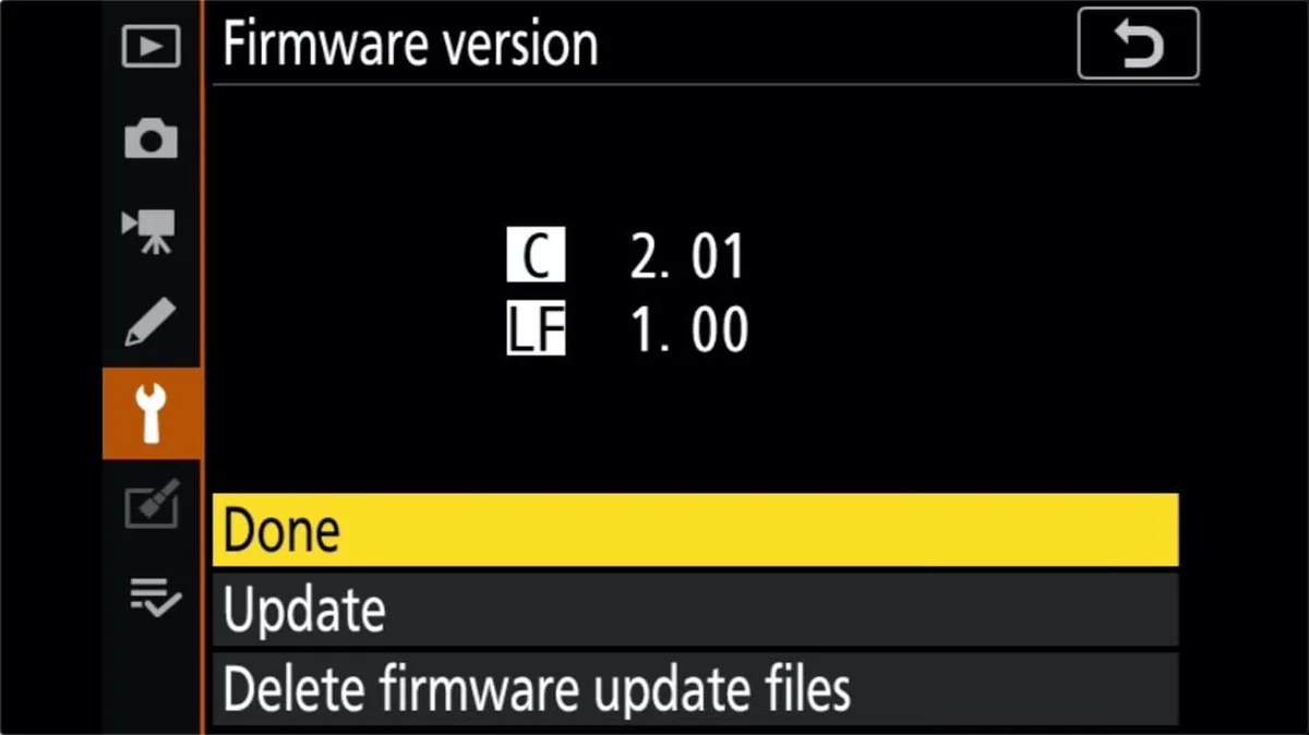 Nikon Z7 II firmware update