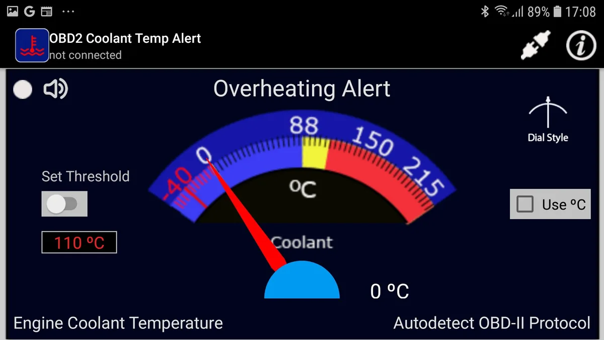 OBD-II scan tool live data