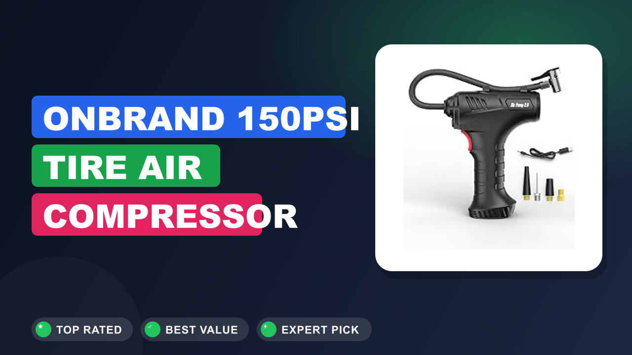 OnBrand 150PSI Tire Air Compressor Pump Review