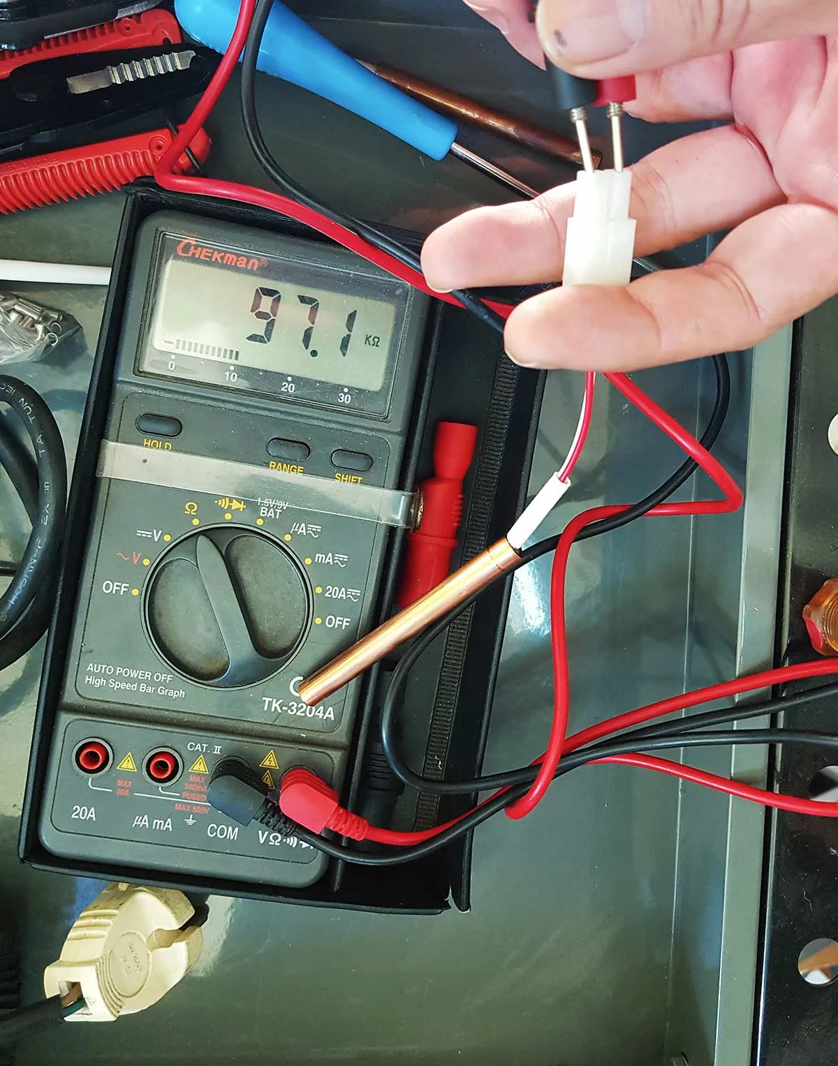 oven temperature sensor (RTD thermistor)
