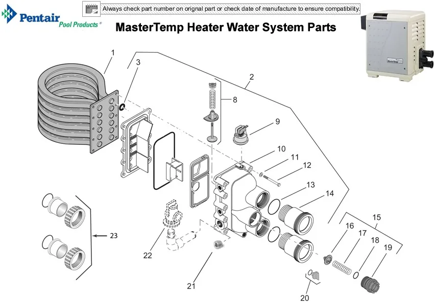 Pentair Mastertemp 400 internal diagram