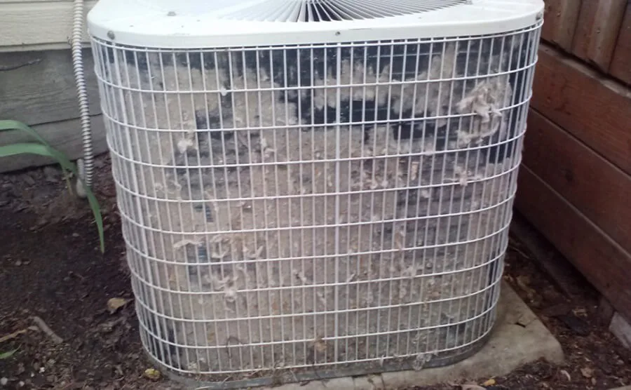 pollen and AC condenser