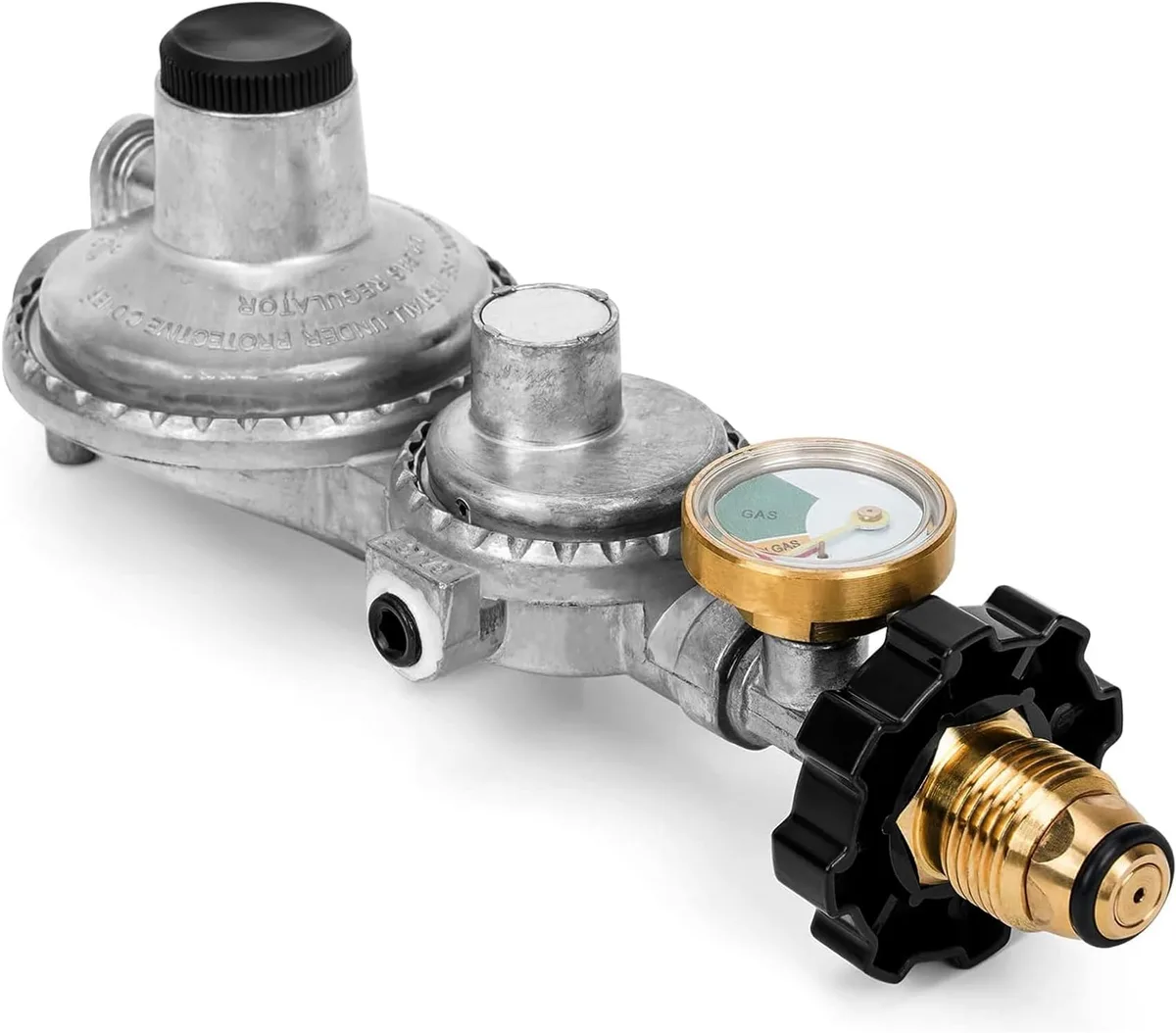 propane tank regulator frost close-up