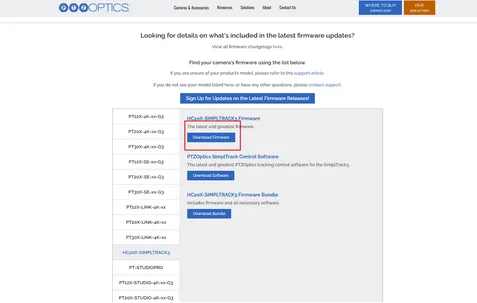 PTZOptics firmware update procedure