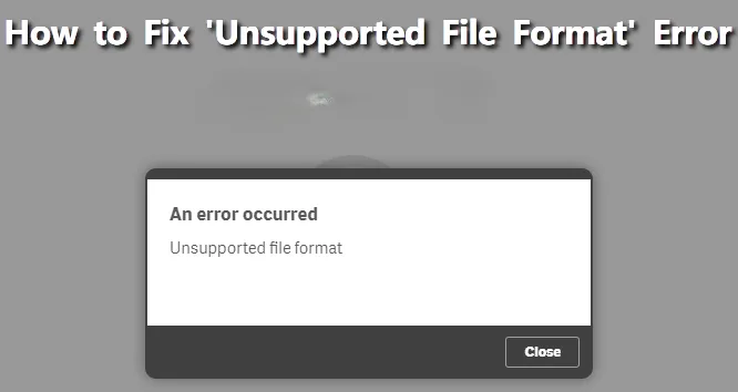 RAW file error message