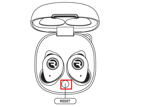 Raycon factory reset button hold process