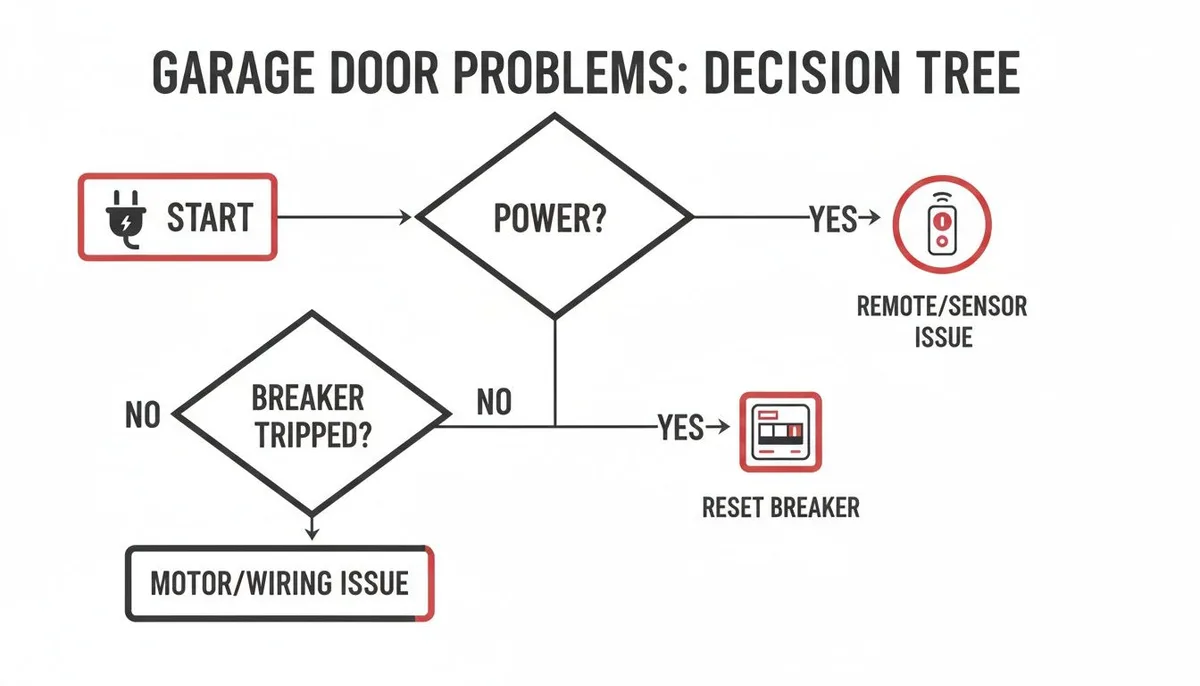 Raynor troubleshooting decision flowchart
