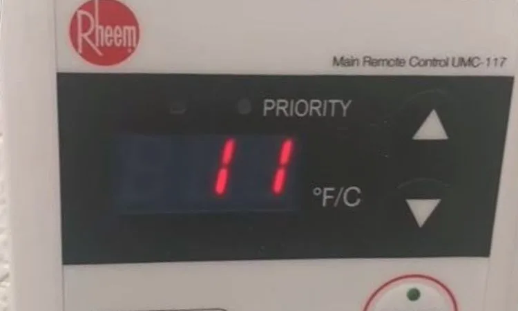 Rheem Tankless Water Heater Code 11