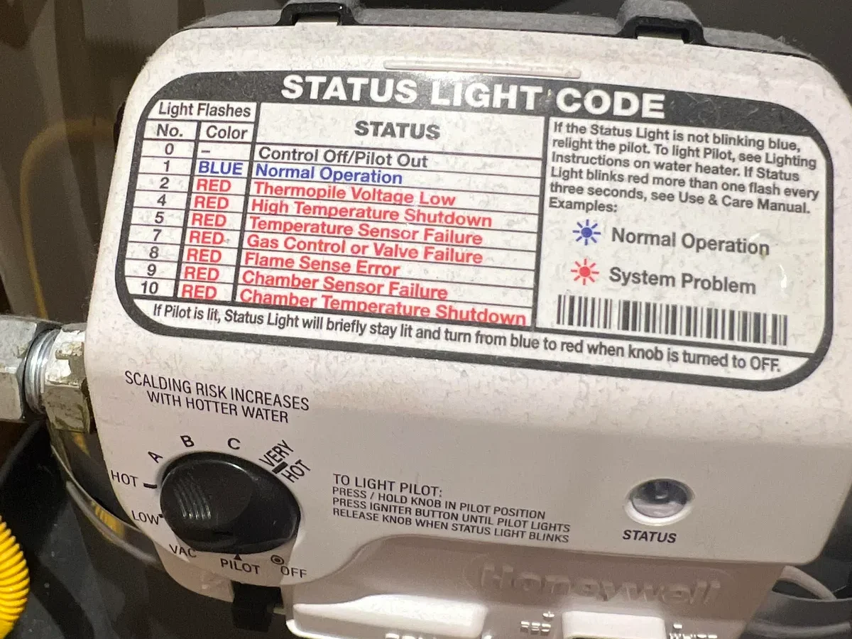 Rheem Water Heater Flashing Blue Light 7 Times