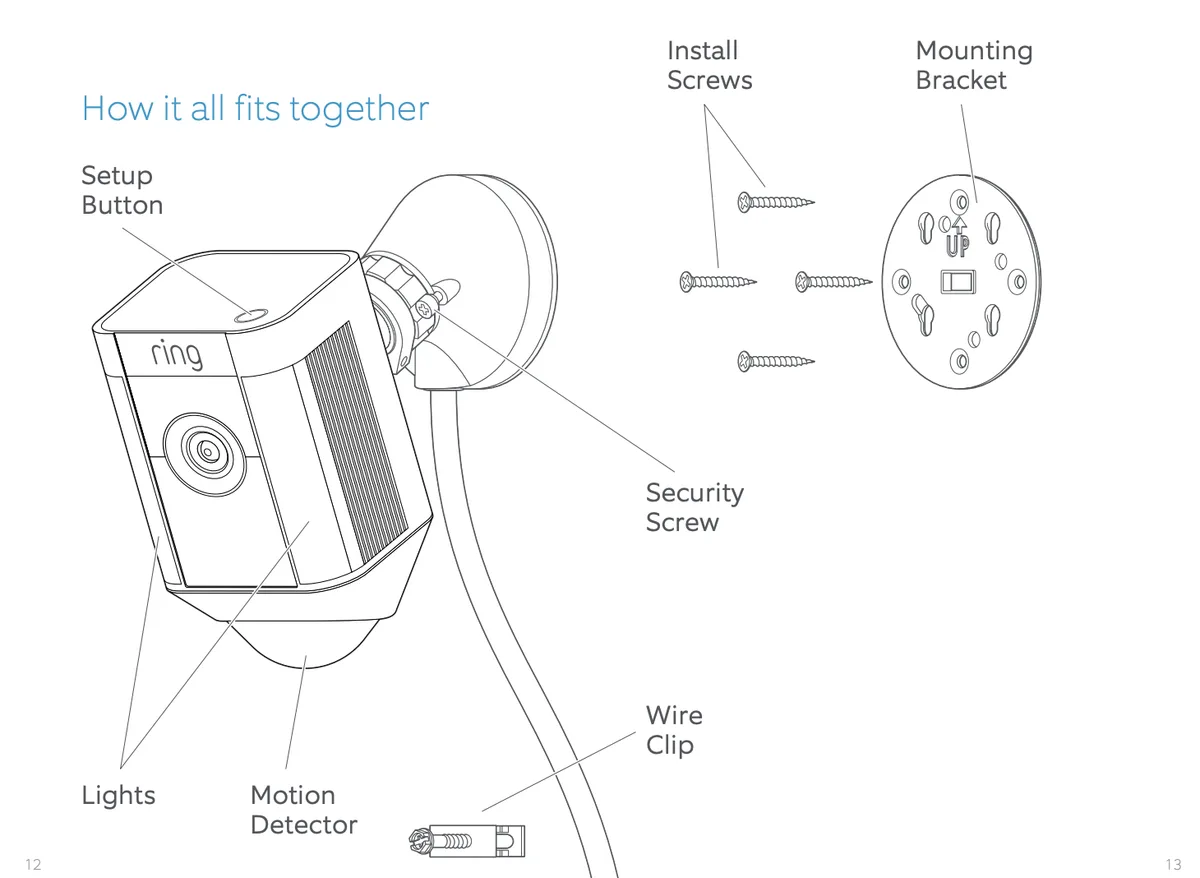 Ring Spotlight Cam LED status light