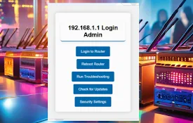 Router admin login page