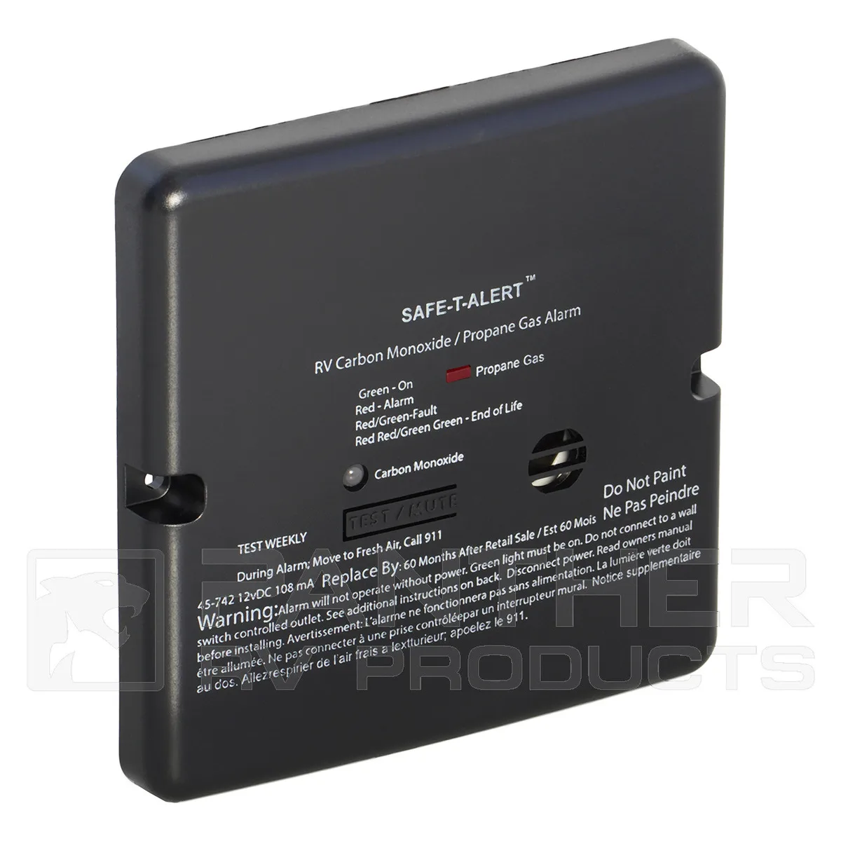 RV propane detector LED indicators