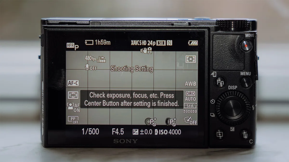 RX100 VII menu lag fix