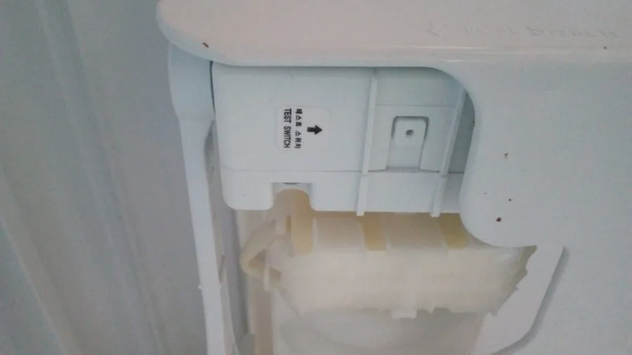 Samsung ice maker test button