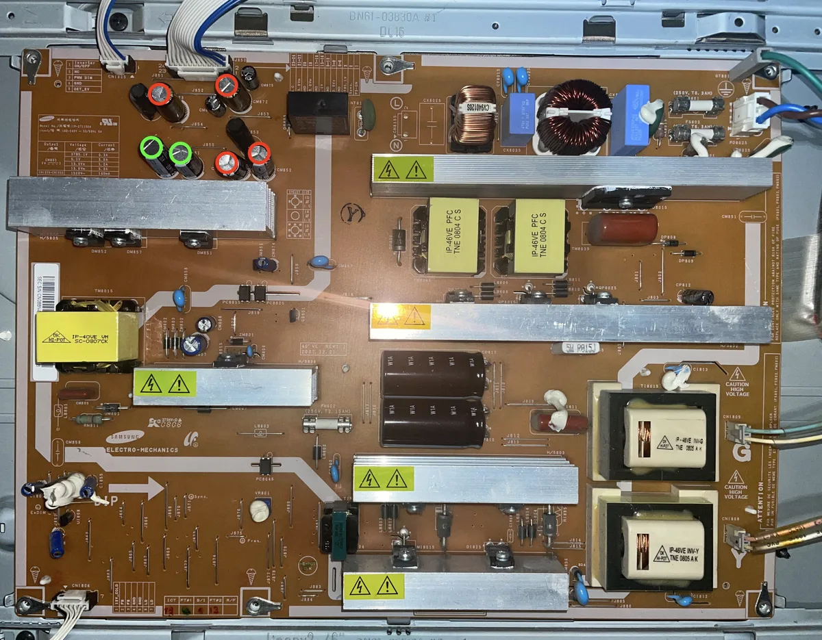 Samsung TV power supply board