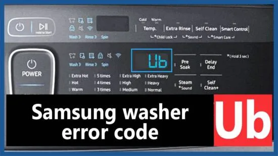 Samsung Washer Error Codes Se Or 5e