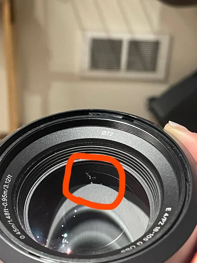 Scratched lens cover