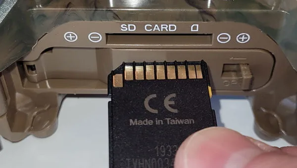 SD card error trail camera