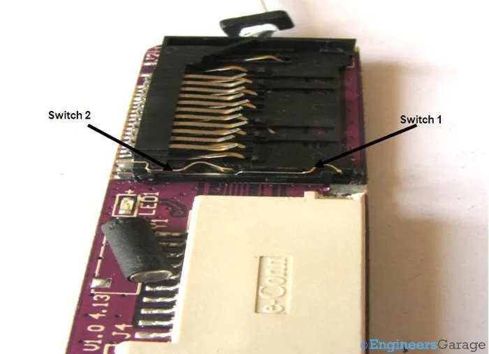 SD card lock switch