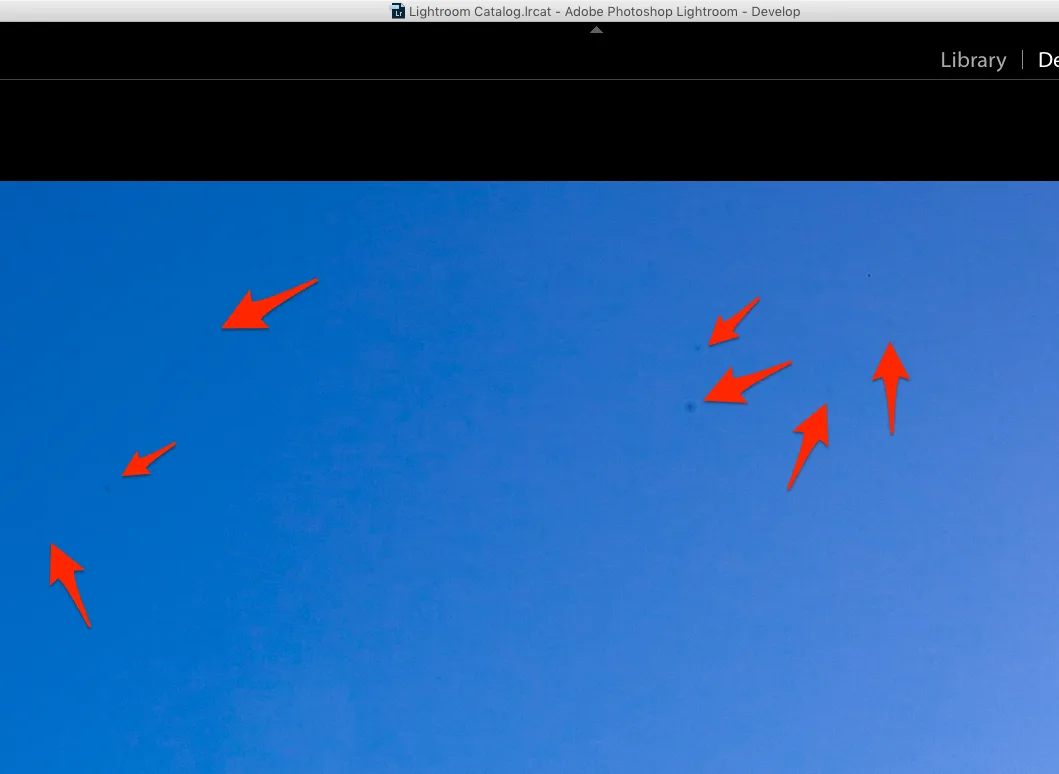 sensor dust test shot