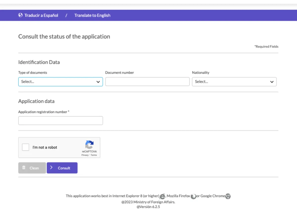 Sistema de Verificación de Extranjeros