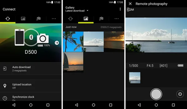 SnapBridge app connection process