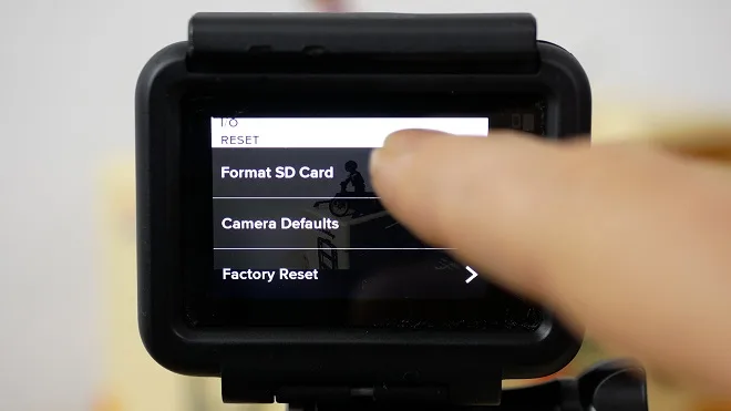 soft reset (menu reset / factory reset via settings)