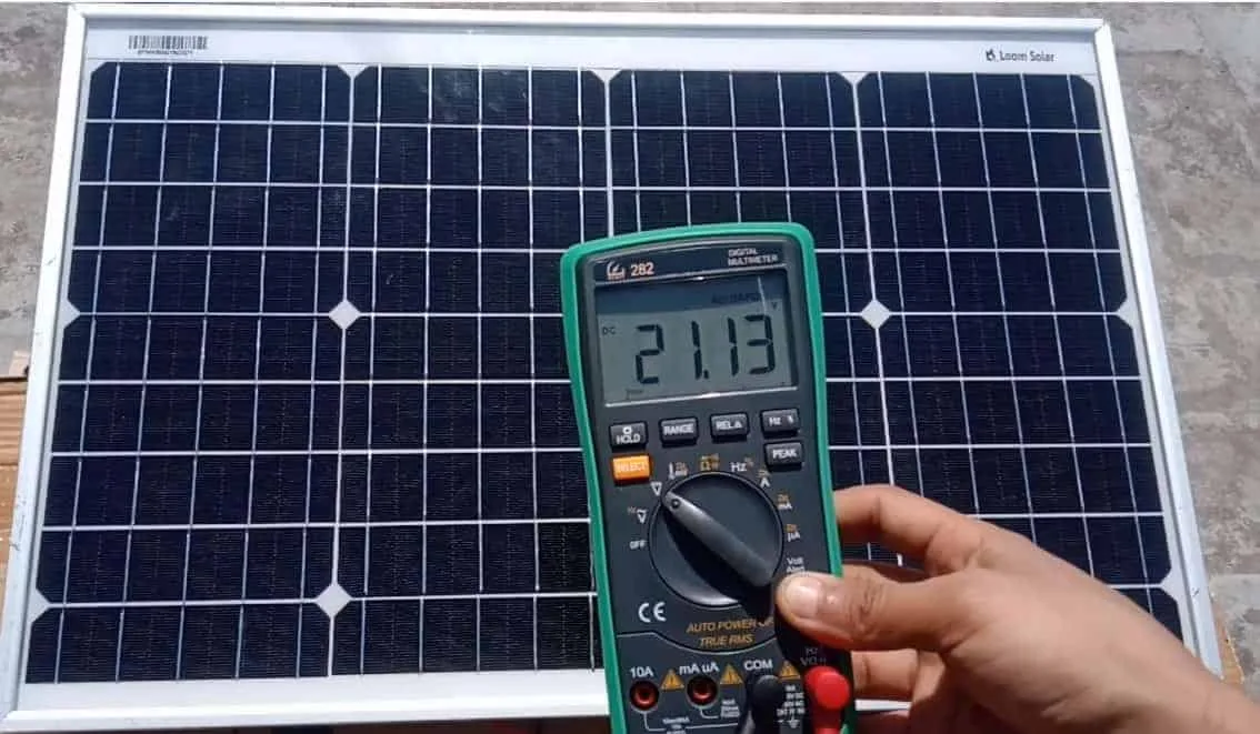 solar panel voltage test