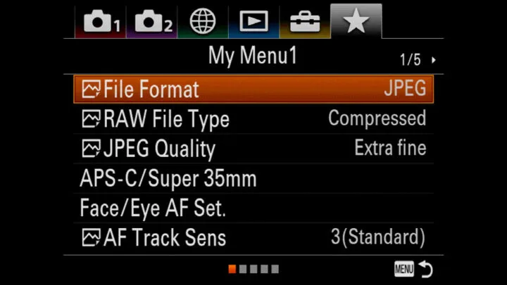 Sony A7 III menu firmware update