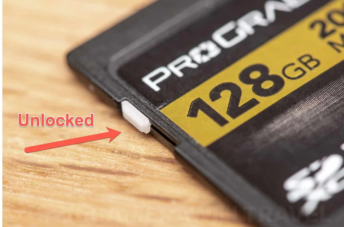 Sony A7 IV card lock switch