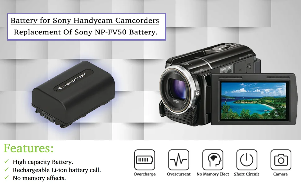 Sony FDR-AX53 battery door sensor