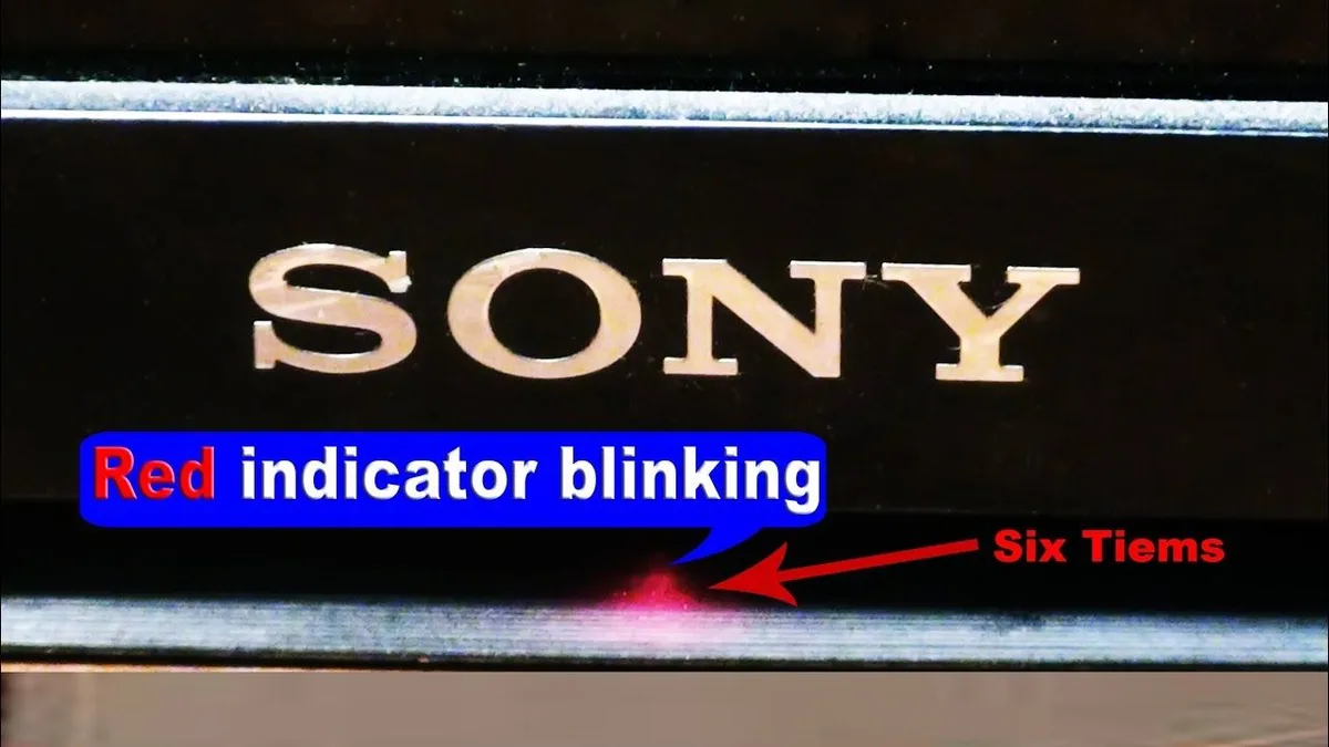 Sony Tv Flashing Red Light