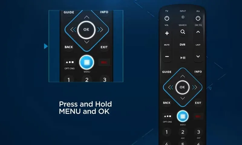 Spectrum remote setup button
