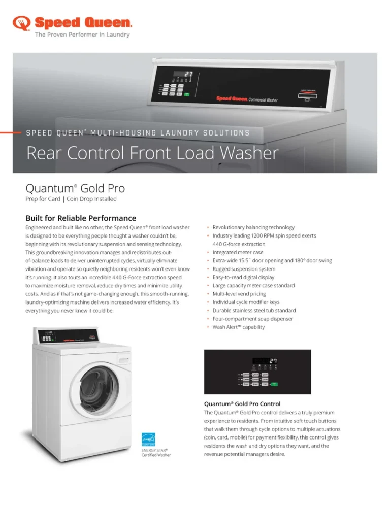 Speed Queen Commercial Heavy Duty Washer Troubleshoot