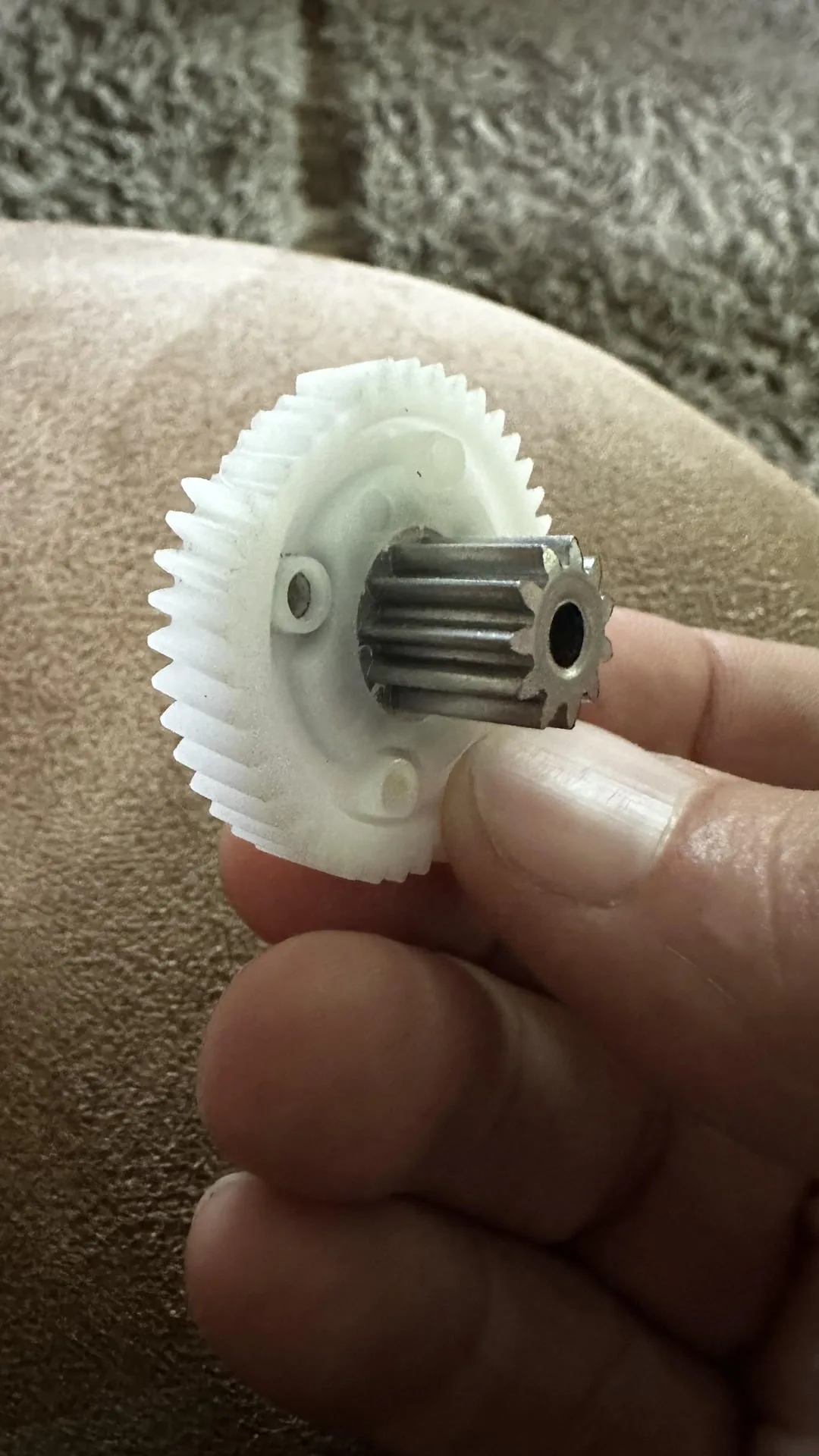 stripped plastic gear
