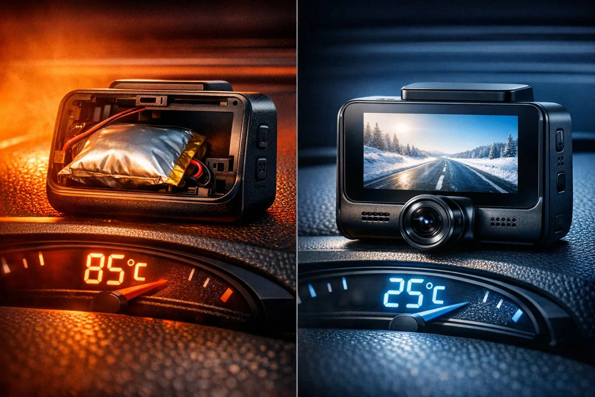 swollen lithium battery dash cam