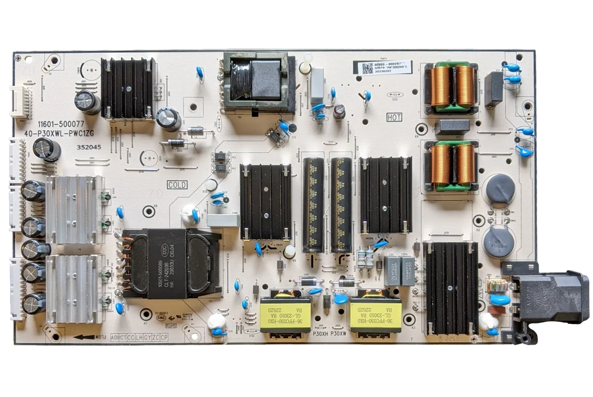TCL power supply board capacitors