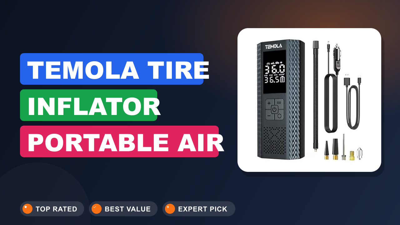 TEMOLA Tire Inflator Portable Air Compressor Review