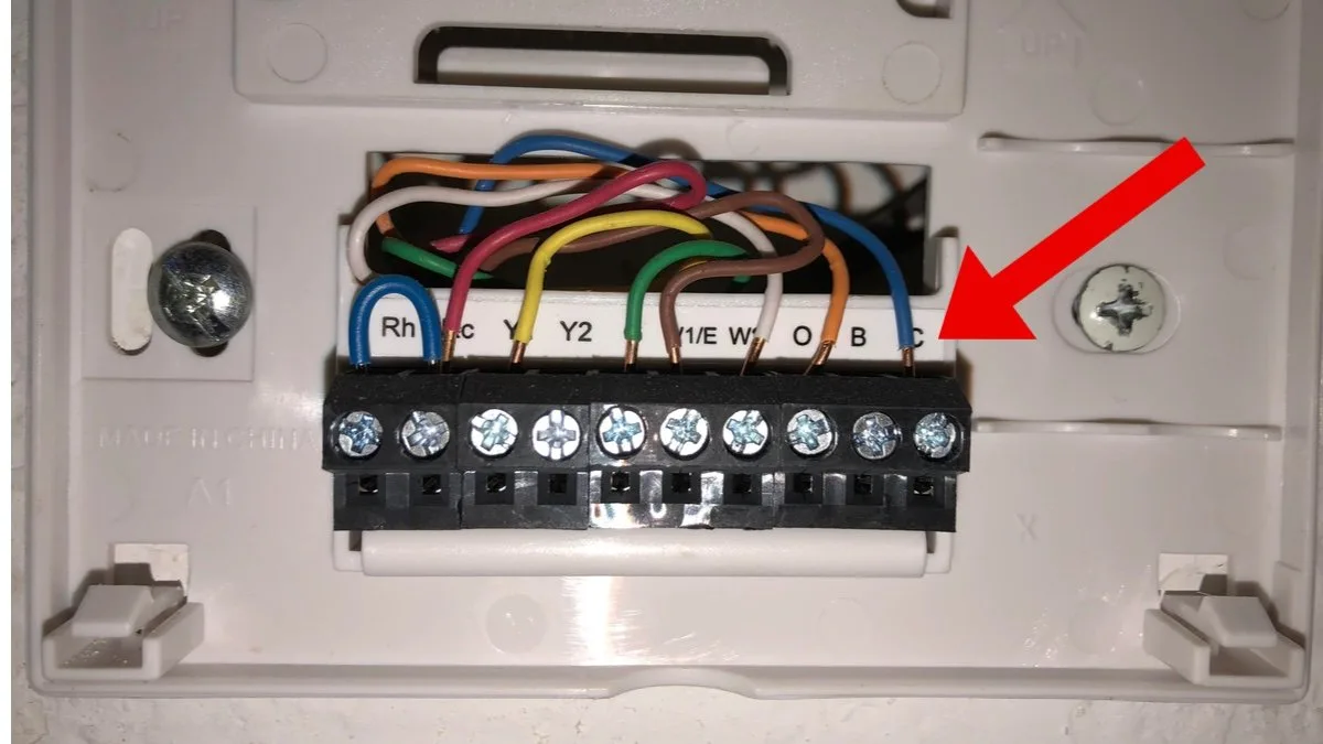 thermostat wiring C‑wire connection