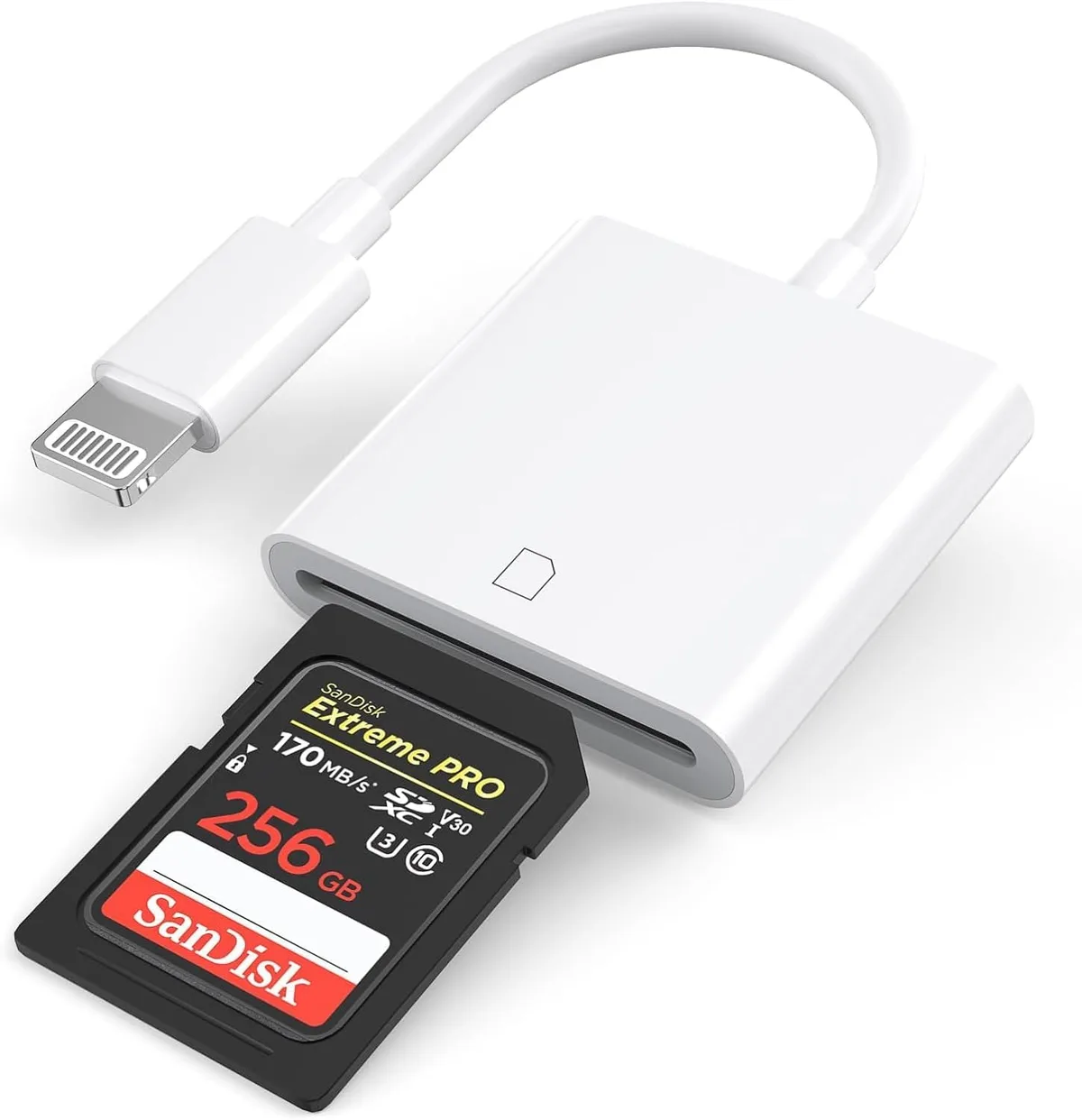 third-party SD card reader vs official Apple reader
