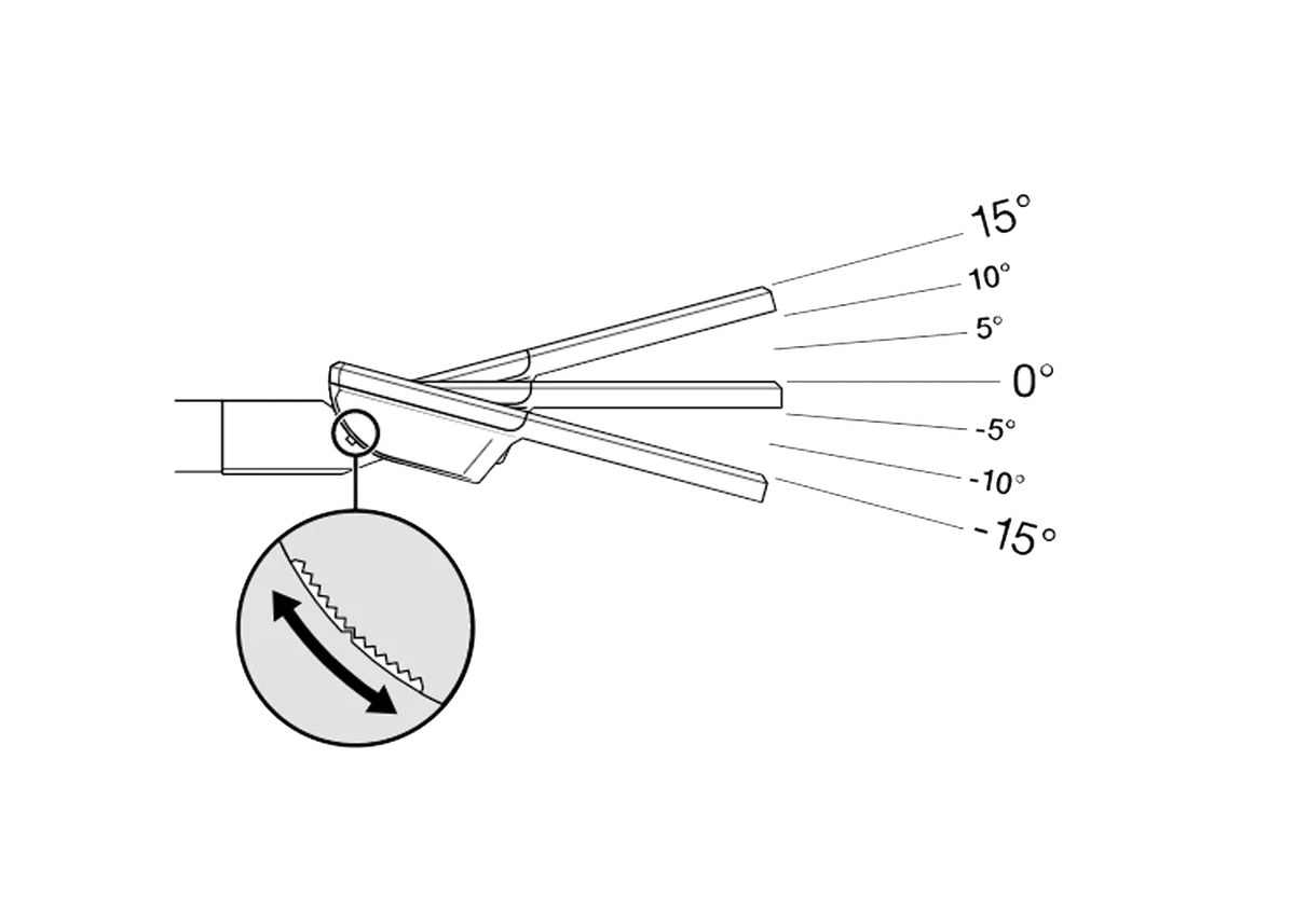 Tilt angle range
