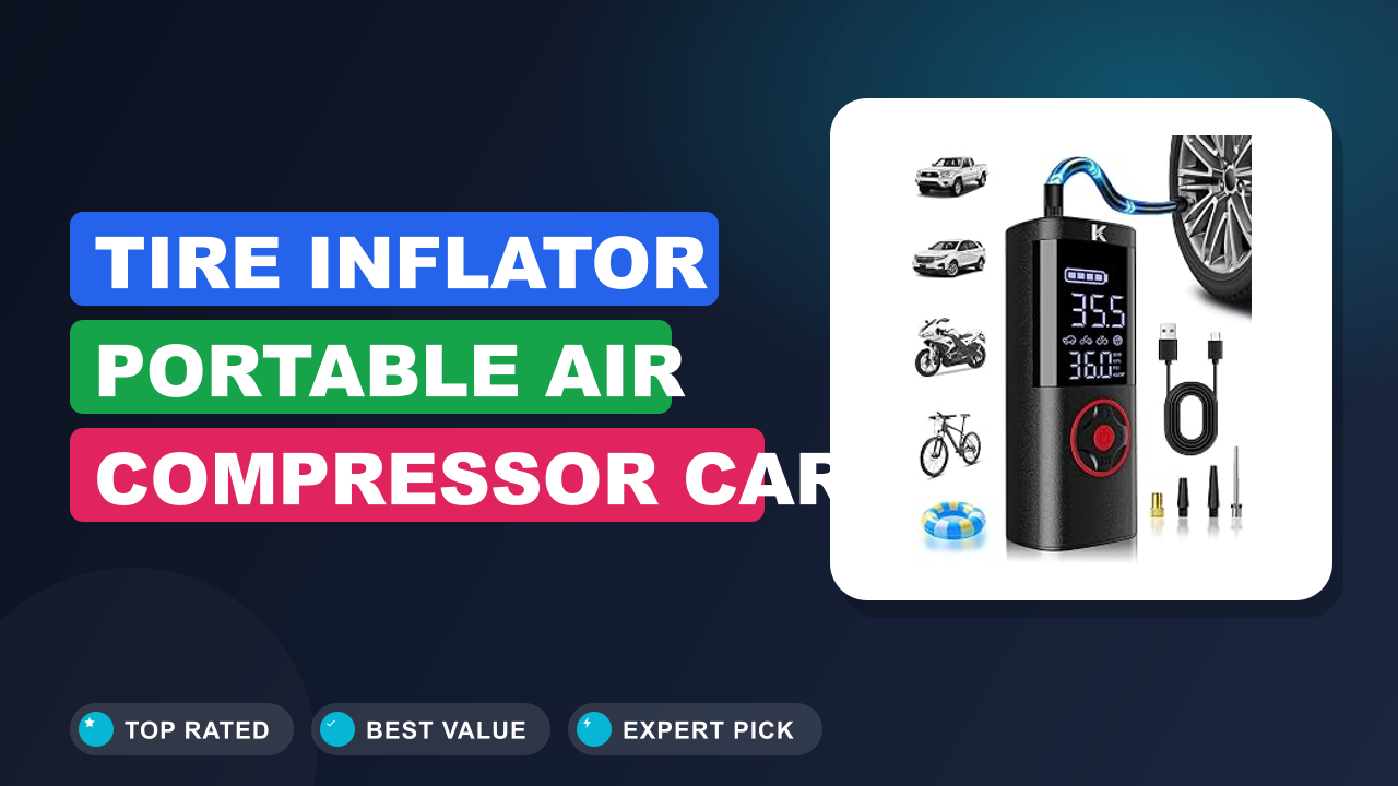 Tire Inflator Portable Air Compressor Car Review