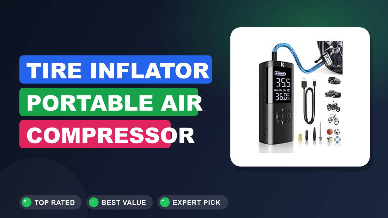 Tire Inflator Portable Air Compressor Cordless Review