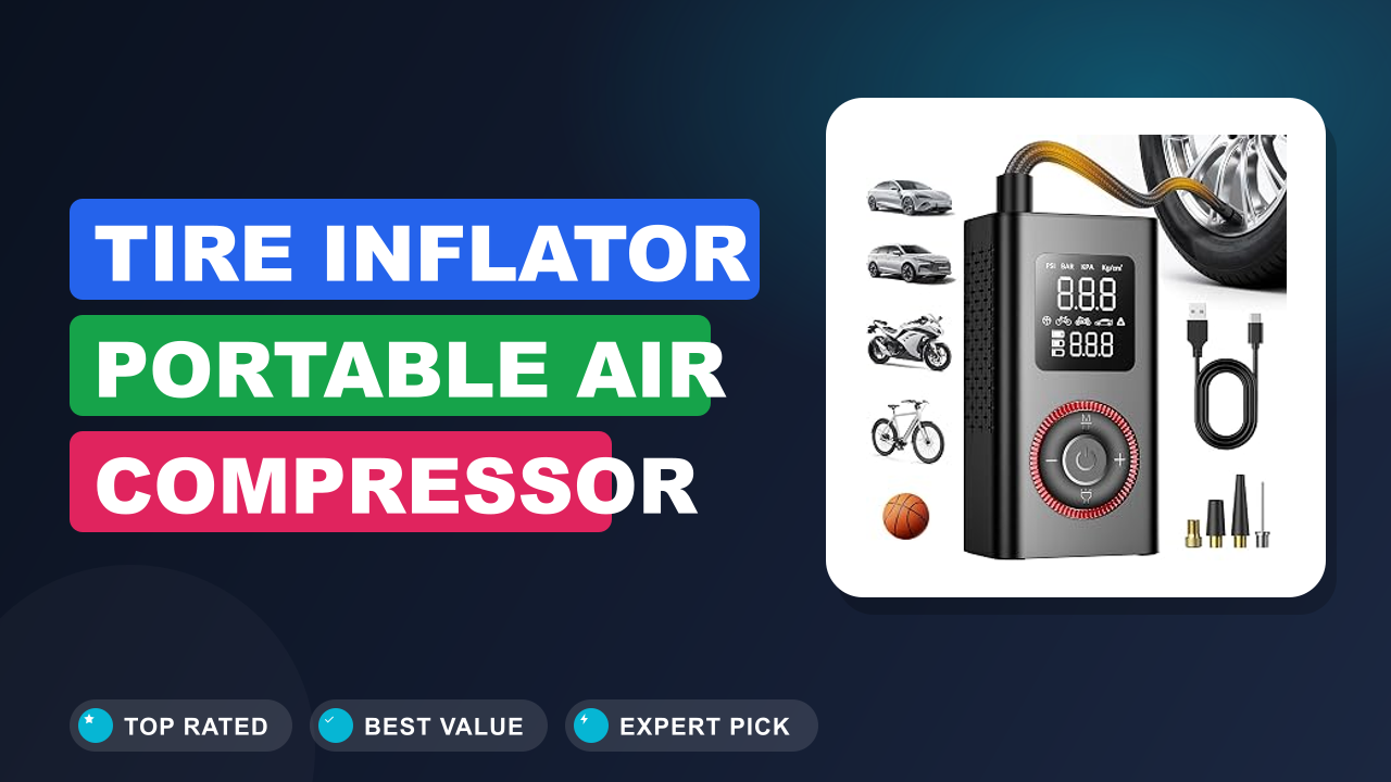 Tire Inflator Portable Air Compressor Type-C Review